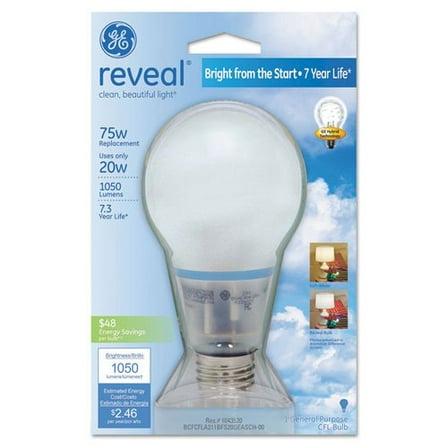 GE - Compact Fluorescent Bulb, A21, Reveal 63509 (DMi EA