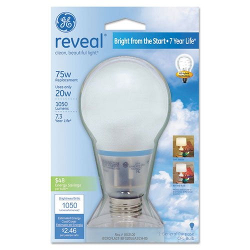 GE - Compact Fluorescent Bulb, A21, Reveal 63509 (DMi EA