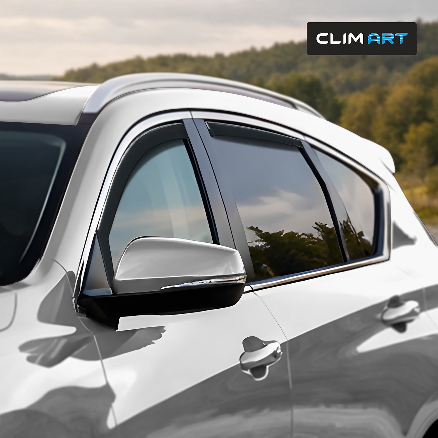 CLIM ART in-Channel Incredibly Durable Rain Guards for Acura RDX 2019-2026, Original Window Deflectors, Vent Window Visors, Vent Deflector, 4 pcs. - 619521
