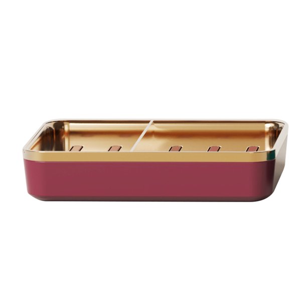 Cateissary Soporte de esponja para colgar en el baño, de almacenamiento, de drenaje, bandeja de secado Juegos de accesorios de baño rosa púrpura