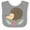 Heather and White, variant on Inktastic Hedgehog Lover Girls Girls Baby Bib