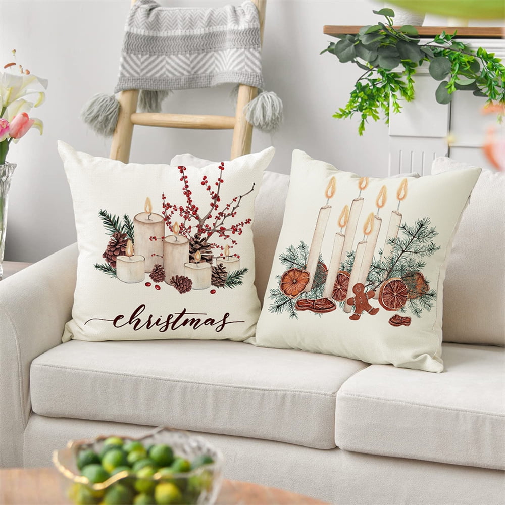 Christmas Pillow Covers Christmas Throw Pillows Covers Pillow Covers for Christmas Decorations Winter Farmhouse Cushion Cover for Sofa Walmart