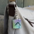 thumbnail image 3 of Downward-Facing Dog Yoga Pose Stainless Steel 1oz Mini Flask Key Chain, 3 of 3