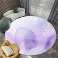 thumbnail image 1 of Round Rug 4x4ft Abstract Purple Pattern Washable Area Rug for Living Room, Modern Indoor Non Slip Circle Floor Carpet, for Bedroom Dining Room Kitchen Nursery, 1 of 7