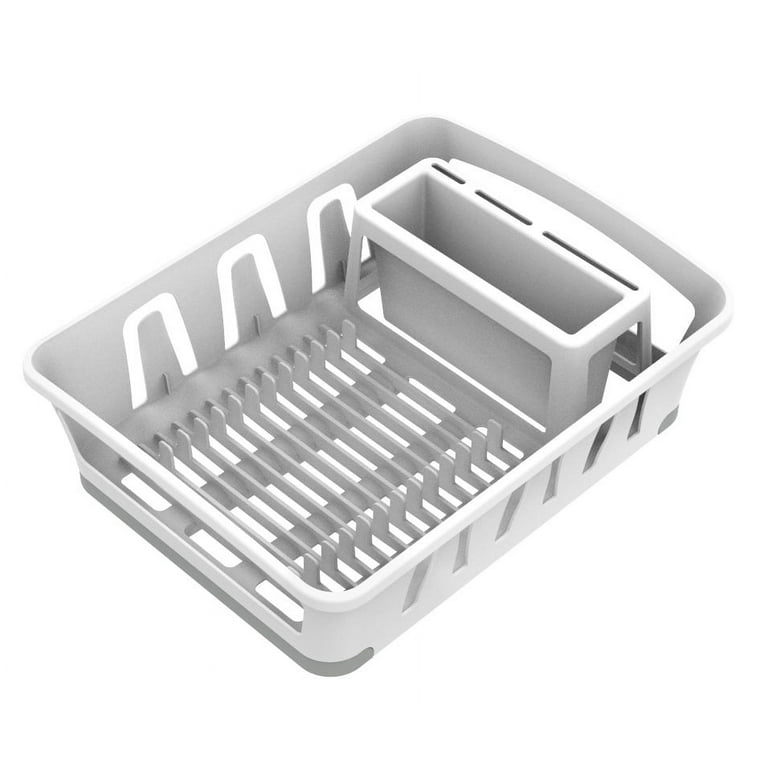 PETXPERT Dish Drying Rack, Expandable Dish Rack for Kitchen Counter with  Utensil Holder, Stainless Steel Small Dish Drainer Organizer with  Drainboard