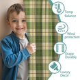 thumbnail image 3 of Blackout Kids Curtains,Green Beige Checkerboard Checkered Pattern Childrens Insulated Curtains Set Of 2,Bedroom Essentials,Toddler Room Decor 42"x54", 3 of 5