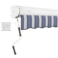 thumbnail image 3 of Awntech 10 Ft Key West Manual Heavy Duty Patio Retractable Awning with Cassette (120in x 9.38in x 96in), Navy/Gray/White Multi, 3 of 8
