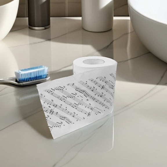 PTOOTP 2Pcs Musical Notes Toilet Paper Paper For Special Events Supplies