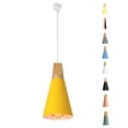 thumbnail image 1 of FSLiving H-Style Track Mount Pendant Fixture Scandinavian Style Pendant Lights for Kitchen Hanging Lamp Modern Wood and Aluminium Light Customizable,Yellow - 1 Light, 1 of 7