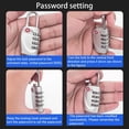 thumbnail image 2 of High Security Waterproof Portable Small Padlock Smart Combination Lock TSA Customs Lock Customs Code Lock Padlock with Steel Cable SILVER G -ALLOY, 2 of 8