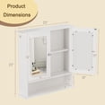 thumbnail image 3 of Bathroom Wall Cabinet Storage, Medicine Cabinets with Mirror 2 Doors and Adjustable Shelf, Wall Mounted Cupboard Mirrored Vanity Cabinet for Rv Bathroom Restroom Kitchen (White), 3 of 8
