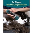 thumbnail image 3 of Cat Clippers for Matted Hair, 5-Speed Quiet Cat Grooming kit, Cordless Pet Shaver for Long Hair,Waterproof Pet Trimmer, Pet Clippers for Cats(Green), 3 of 8