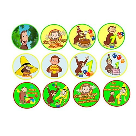 12 Curious George Edible Frosting Image Sheets Cupcake And Cookie