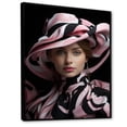 thumbnail image 2 of Designart "Effortless Chic In A Stylish Hat I" Fashion Floater Framed Wall Art Living Room, 2 of 5