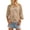Khaki, variant on Womens Crochet Tops Bohemian Style Hollow Out Knit Short Sleeve Pullover Shirts Lightweight Breathable Open Weave Texture Summer Seasonal Wardrobe Solid Construction Black M