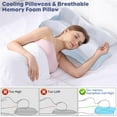 thumbnail image 3 of Cervical Neck Pillow - Memory Foam Pillow for Neck Support and Pain Relief, Ergonomic Contour Pillow for Side Back and Stomach Sleepers, Soft and Cooling Ice Silk Washable Pillowcase, 3 of 7