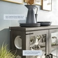 thumbnail image 3 of BELLEZE Storage Cabinet with Shelves and Glass Doors for Entryway, Living Room, Hallway, or Kitchen - Ashford (Gray Wash), 3 of 7