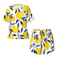thumbnail image 4 of Picia Tropical Lemon Pajamas Sets for Women Soft Short-Sleeved Pjs with Lounge Shorts Two Piece Sleepwear-, 4 of 9