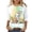 Multicolor#women easter top, variant on Easter Shirt Plus Size Women 2026 Funny Cute Printed Tees Trendy Casual 3/4 Sleeve Crewneck Tops Yellow,L