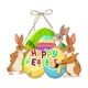 thumbnail image 2 of Decoración de madera para Pascua | Adorno de pared de papel multicolor para Pascua | Decoración ligera de temporada de 32 x 30 cm | Uso en interiores y exteriores | Adorno festivo | Regalo para, 2 of 6