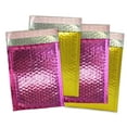 thumbnail image 5 of 6x10, 4x8" Honey Pot Gold & Pink Metallic Bubble Mailers, Self Seal Glamour Colored Mailing Envelopes Medium, Small, 5 of 10