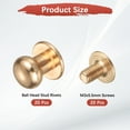 thumbnail image 4 of Uxcell Remaches de Cabeza Esférica de 8mm con Tornillo en la Parte Posterior [20Pcs] - Remache de Botón Redondo de Metal para Bolsa, Cinturón y Bolso - Dorado, 4 of 6