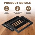 thumbnail image 3 of Uxcell 16" x 10" Door Air Vent Cover Anodized Aluminum Alloy Grille Ventilation Guard Louver Cover for Cabinet Wardrobe Door, Black, 3 of 7