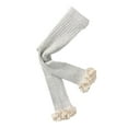 thumbnail image 1 of MIASHUI Girls Warm Thick Leggings Toddler Soild Color Ruffled Tights Bottoms,Light Gray,18-24 Months, 1 of 4