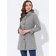thumbnail image 3 of Abrigo Largo De Invierno Allegra K con Cuello Peter Pan para Mujer Gris S, 3 of 5