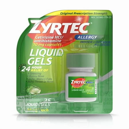 Zyrtec Liquid Gels, 25 Tablets