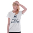 thumbnail image 3 of Can't Keep Calm a Drummer Percussion Womens Slim Fit Graphic Tee Brisco Brands S, 3 of 4