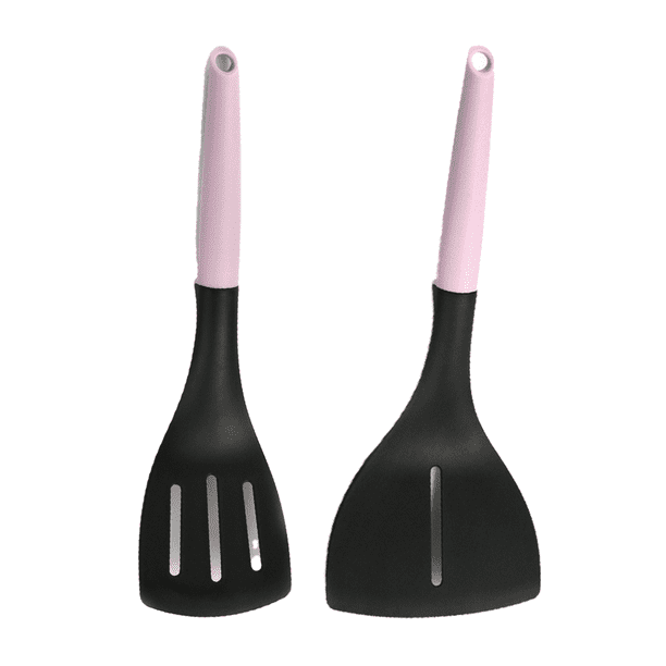 Espátula de nailon rosa, sartén antiadherente, colador de cocina especial, juego de cocina, espátula para el hogar