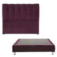 thumbnail image 1 of Box Base Cama Individual + Cabecera Nube Morado Dicasa  Velvet, 1 of 7