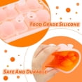 thumbnail image 4 of Bandeja de silicona para cubitos de hielo, molde para hielo con forma de osito 4 en 1, fácil de desmoldar y repetible, color verde, 4 of 4