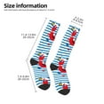 thumbnail image 5 of Balery Red Funny Crab On Blue Stripe Fun Novelty Socks Men'S Women'S Crew Socks Funny Crazy Novelty Socks Quirky And Cool Socks, 5 of 9