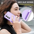 thumbnail image 5 of Allytech Rugged Hybrid Case for Samsung Galaxy S23 FE, Heavy Duty [Support Wireless Charging] [Soft TPU + Hard PC] Anti-Scratch Non-Slip Shockproof Protective Case for Samsung Galaxy S23 FE, Purple, 5 of 8