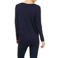 thumbnail image 4 of Moa Collection Women's Relaxed Fit Tunic Top Dolman Sleeve Knit Casual Style, 4 of 4