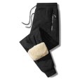 thumbnail image 2 of Pantalones de piel de cordero de invierno para hombre, pantalones deportivos casuales cálidos con forro polar, pantalones holgados, rectos, de algodón de gran tamaño que combinan con todo, 2 of 5