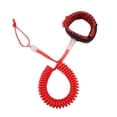 thumbnail image 1 of Correa de tabla de surf de 10 pies, cuerda de pie de pierna de resorte en espiral de 5 mm, cordón de TPU, tabla de remo Rojo Cola Correa de tabla de surf, 1 of 8