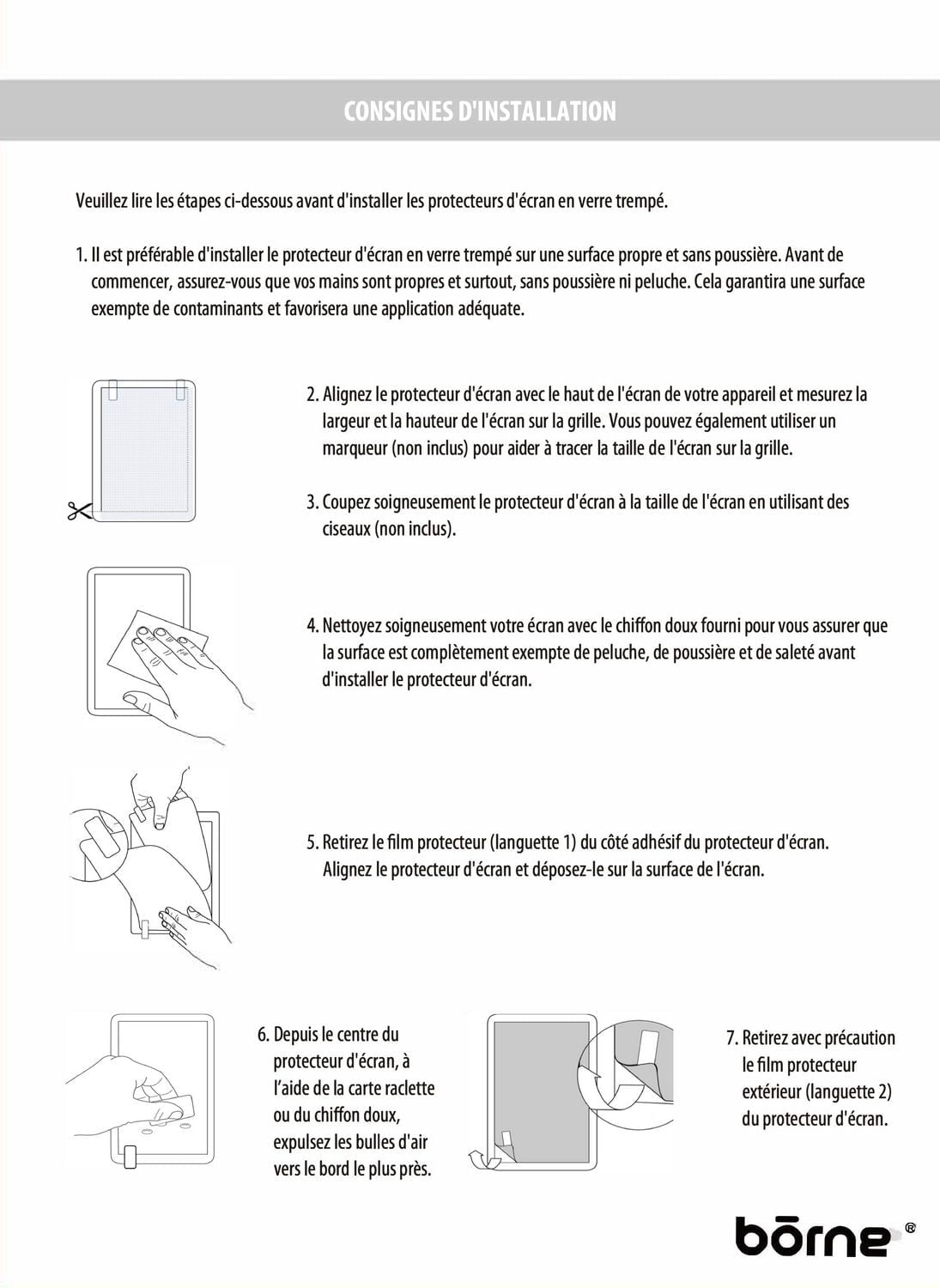 Borne Anti-glare Universal 2 Pack Screen Protectors