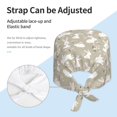 thumbnail image 4 of Kdxio Rabbit And Flower Pattern Turban Hat for Women Men Comfortable Adjustable Cleaning Working Cap with Sweatband, 4 of 8