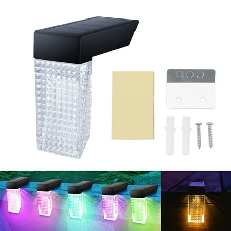 

Solar Lights Outdoor for Garden Decor 20 Lumens LED Solar Step Lights for Outdoor Stairs Step Fence Yard Patio and Pathway Warm White & RGB Colors