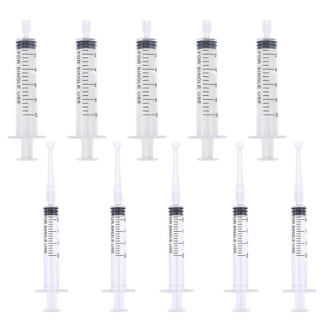 10pcs Plastic Sealed Syringe Perfume Dispenser Transferring Liquids Syringe