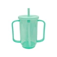 thumbnail image 2 of OCCOA Adult Sippy Cups for Elderly Sippy Cup with 2 Handles No Spill Cups for Adults Straw Cups Dysphagia Cups for Disabled Patients ,Green, 2 of 6