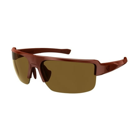 Dark Brown Lens Ryders Eyewear Seventh Polarized Sunglasses - Color (MATTE DARK RED / BROWN LENS AR) ()