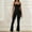 Black, variant on Tmtolofot Women Workout Jumpsuits Yoga Overalls Sleeveless Solid Sport Rompers Square Neck Gym Athletics Playsuit Casual Loose Wide Leg Pants Lounge Palazzo Trousers , 1#Black , Large