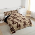 thumbnail image 3 of jejeloiu Western Cowboy Twin Comforter Sets,Vintage Shabby Chic Bedding Set For Men Women Reversible 2-Piece, 3 of 8