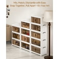 thumbnail image 4 of Asnews 5 Tier Stackable Storage Bins with Lids & Magnetic Doors, for Bedrooms, Living Rooms, and Studies, 4 of 7