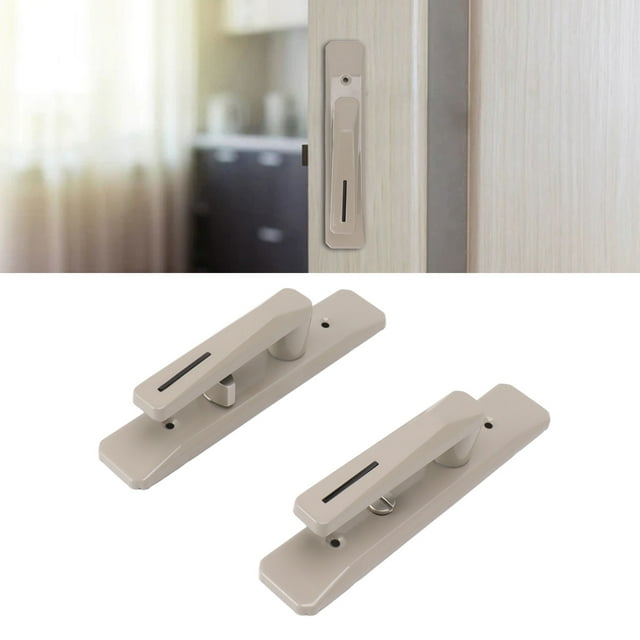 Rectangular Door Handle Locks Privacy Door Levers Reversible Gate Rectangular Bath Door Handle Locks for Bedrooms Office Nickel