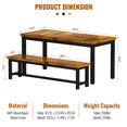 thumbnail image 4 of Baxluxe Dining Table Set, Rectangular Dining Table with Bench Set, Dining Table Set for 2-4 for Apartment, Kitchen and Dining Room, Antique Color, 4 of 7